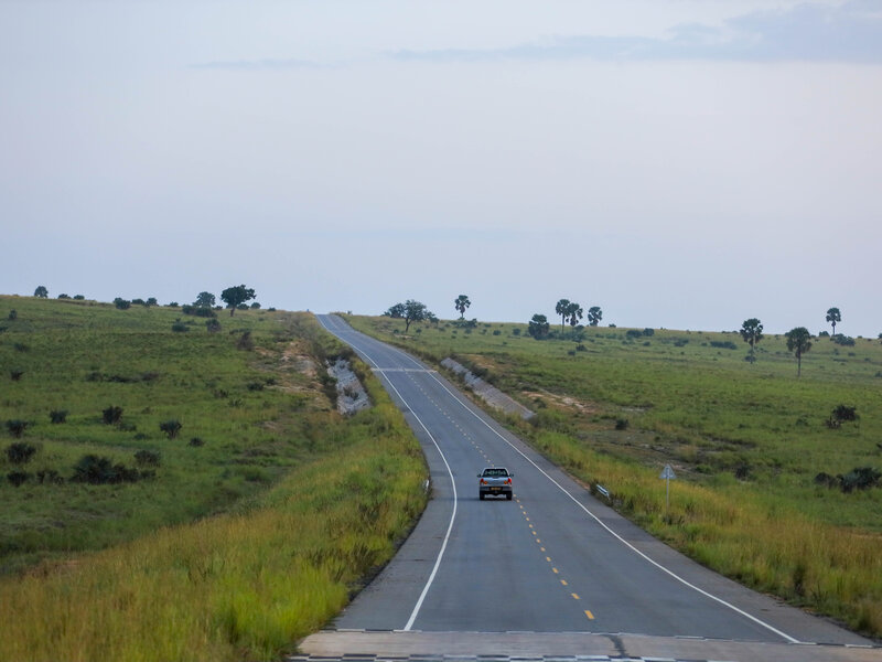 Road through Ugandan landscape